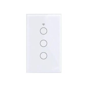 Interruptor inteligente Wifi Touch Blanco Triple