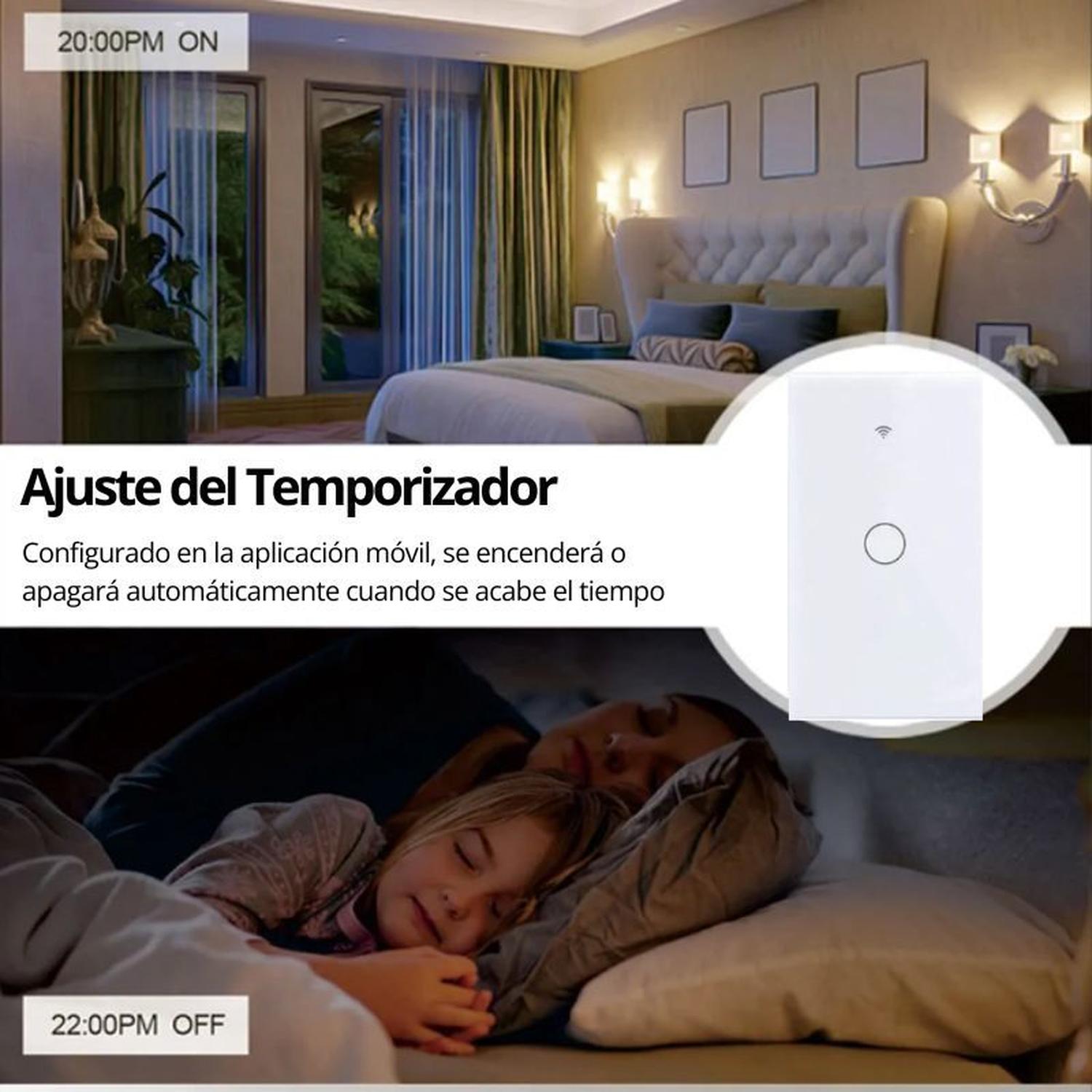 Interruptor inteligente Wifi Touch Blanco Triple - Imagen 6