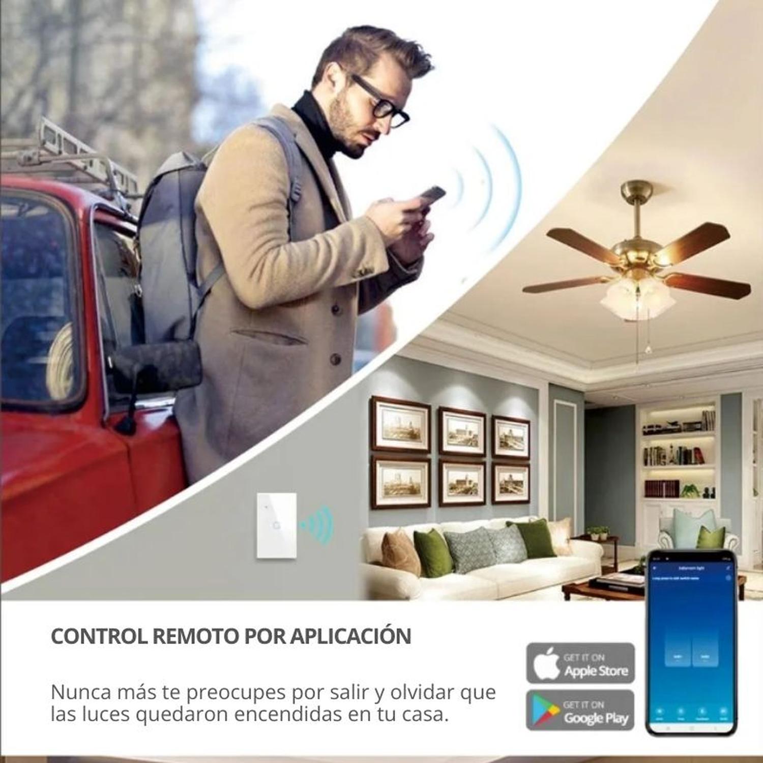 Interruptor inteligente Wifi Touch Blanco Doble - Imagen 5