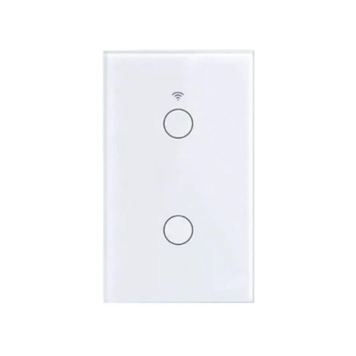 Interruptor inteligente Wifi Touch Blanco Doble
