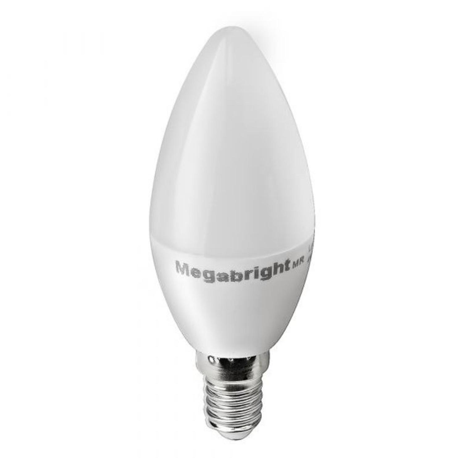 Pack 3un Ampolleta Led Tipo Vela 5w/3000k E-14 Luz Cálida - Imagen 2