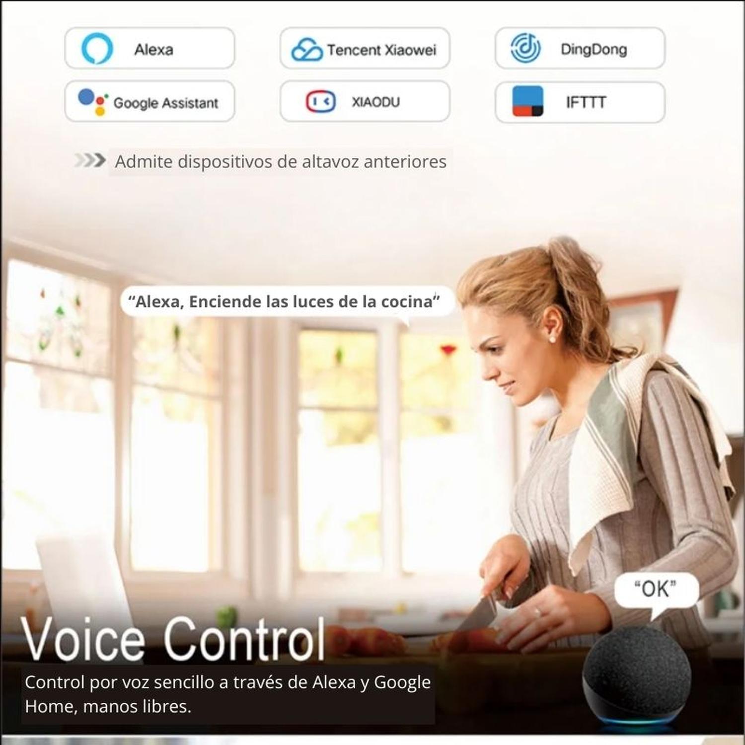 Interruptor inteligente Wifi Touch Blanco Triple - Imagen 4