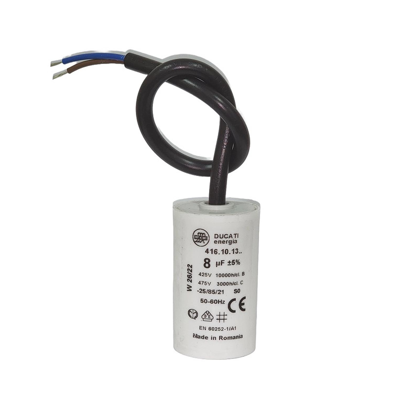 Condensador Permanente 16 Uf Con Cable