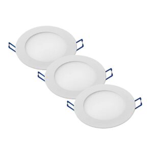 Pack 3 Panel Led Circular Embutido 18W Luz Fria 6000K