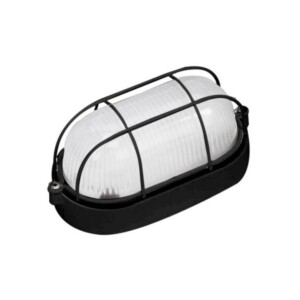 Foco Tortuga color Negro Aluminio con Rejilla max 60w