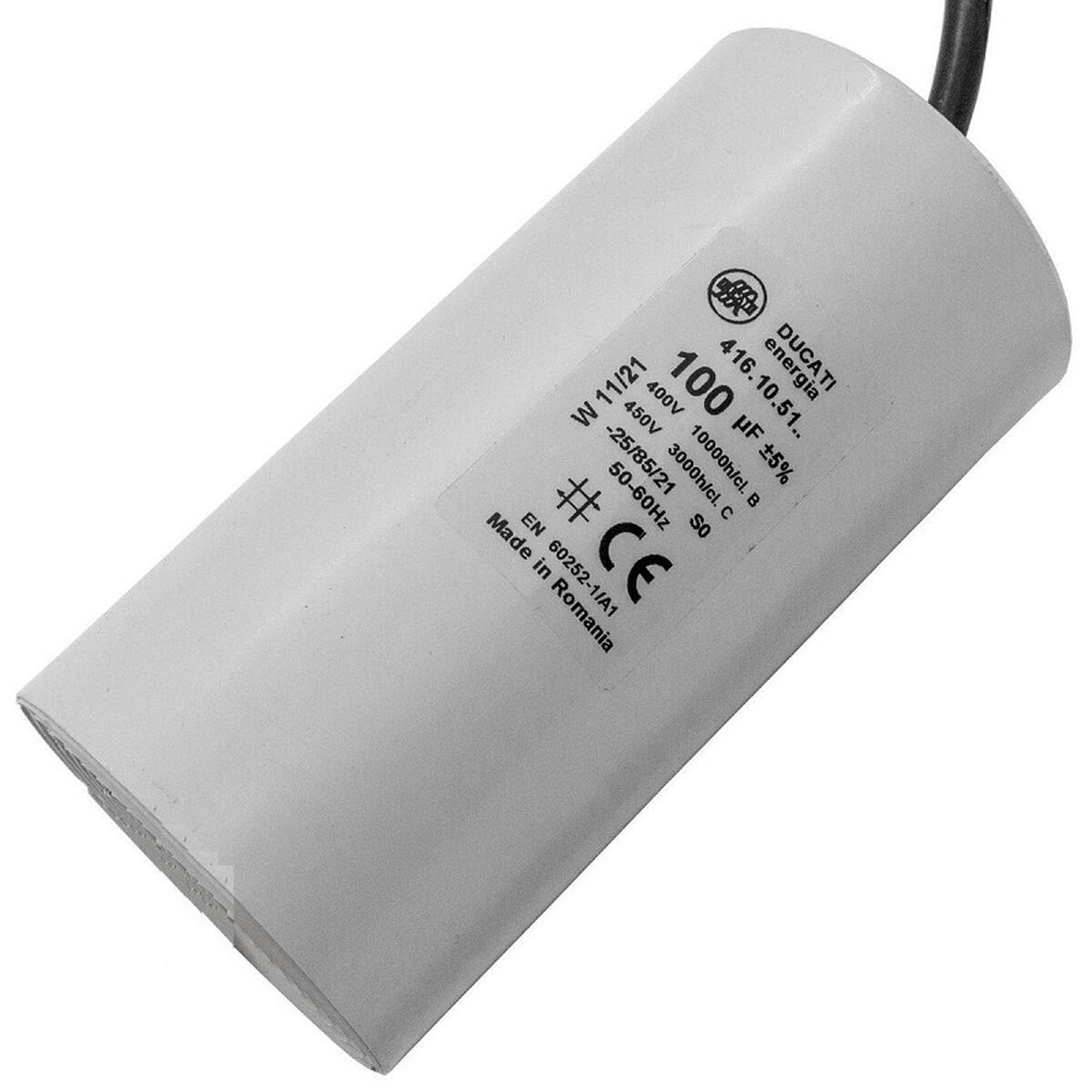 Condensador Permanente 100 Uf Con Cable