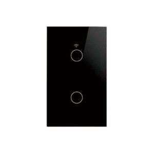 Interruptor inteligente Wifi Touch Negro Doble