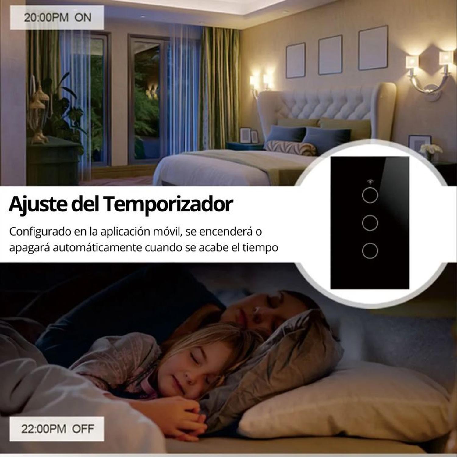 Interruptor inteligente Wifi Touch Negro Simple - Imagen 6