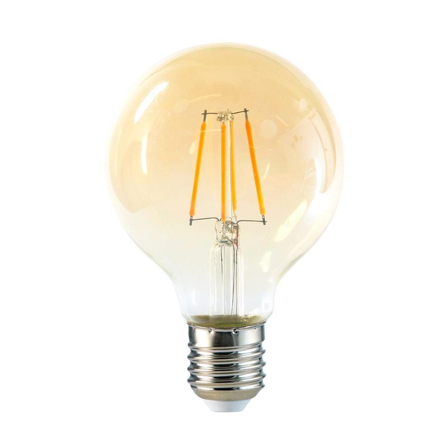 Pack 3un Ampolleta LED Bright Classic Vintage G80 6W 3000K