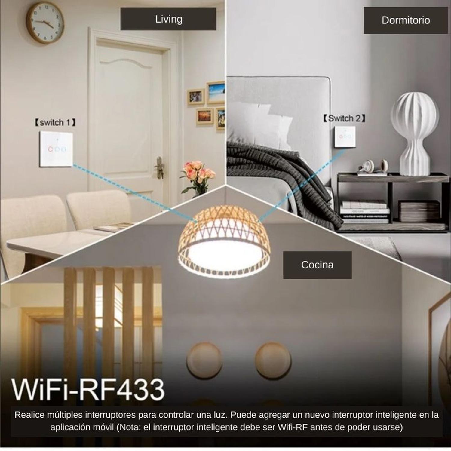 Interruptor inteligente Wifi Touch Negro Simple - Imagen 3