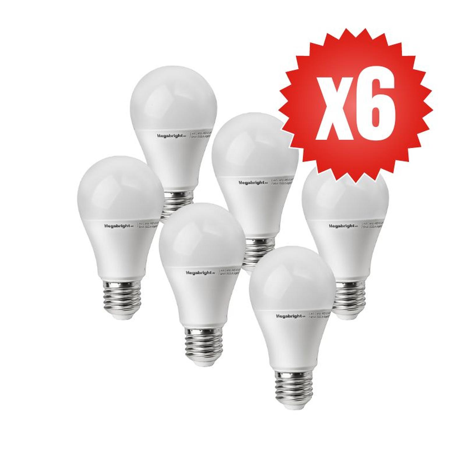 Pack 6 Ampolletas Led 15W 6400K Luz Fria E27 - Imagen 2