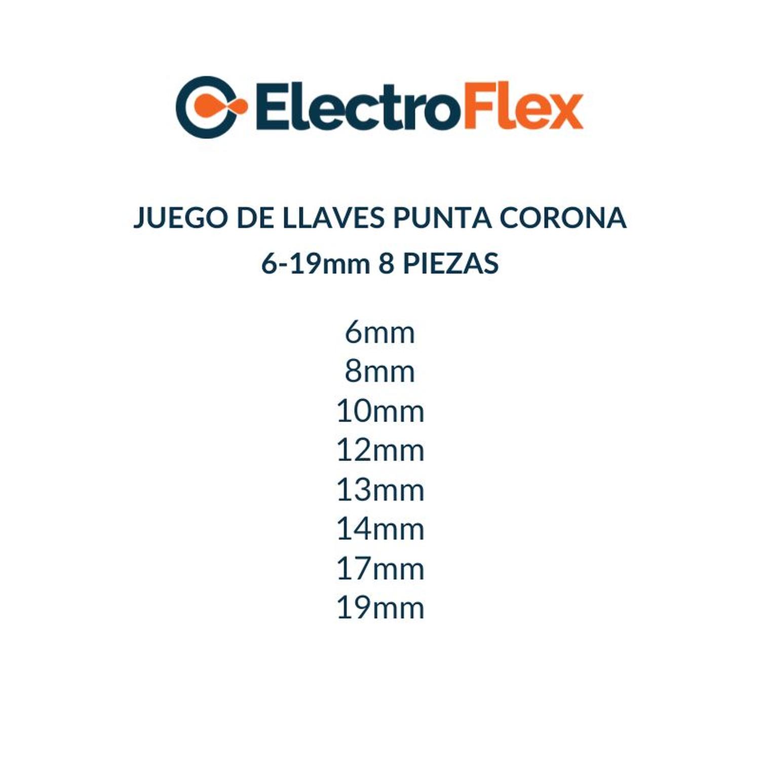 Juego de Llaves Punta Corona 6-19mm 8 piezas - Imagen 6