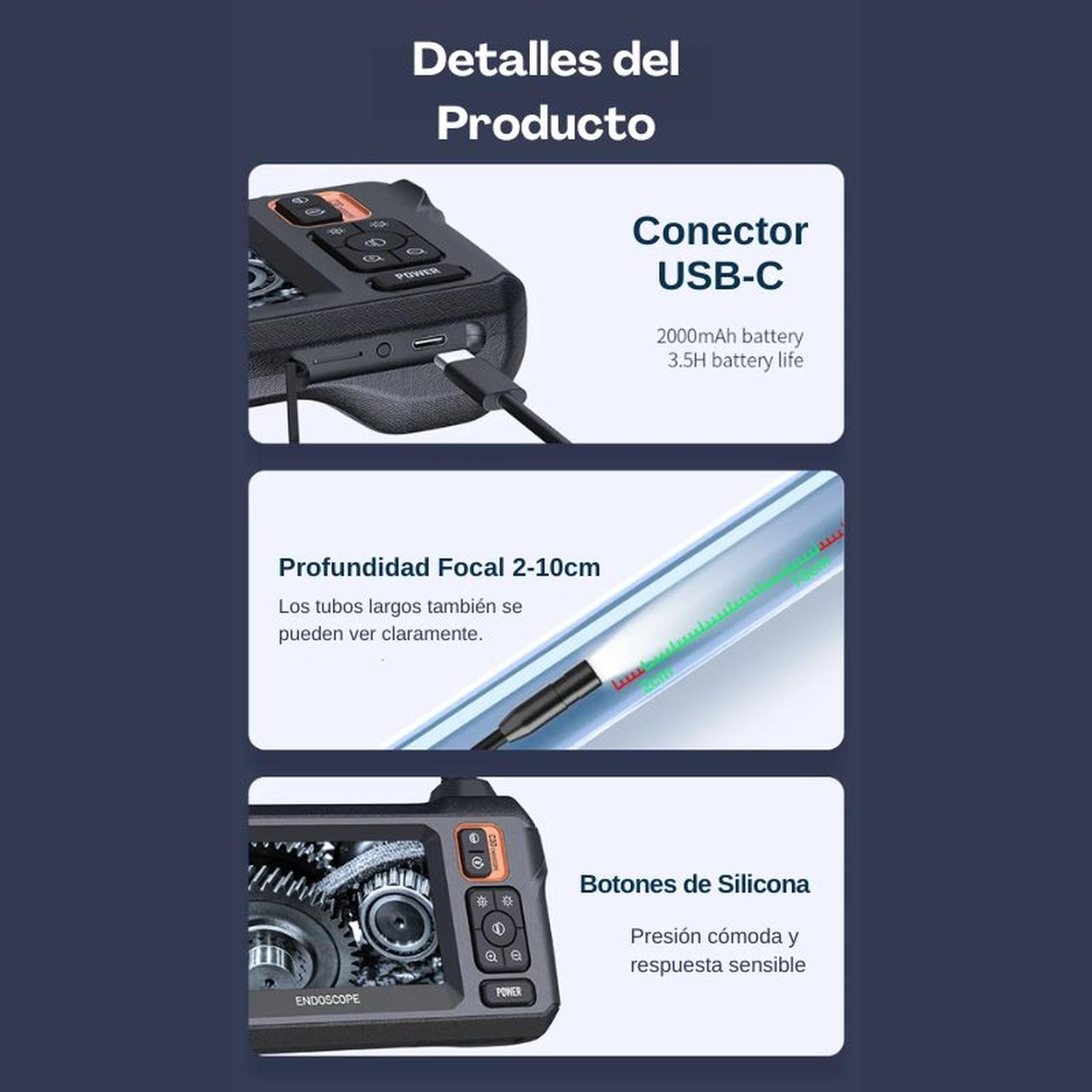 Endoscopio Industrial Doble Camara 5mts/8mm - Imagen 4