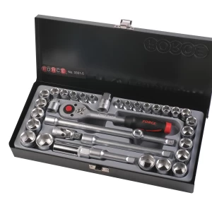 Juego de dados 3/8" mm./pulg. (3351-5), ideal para profesionales y aficionados de la ferretería.