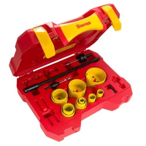 Juego de sierras copa industrial KFC11041-S, robusto y versátil, ideal para ferretería y talleres profesionales.