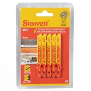 Kit 5 sierras bimetal 14dppx50 mm, ideales para cortes precisos y duraderos en metales y maderas.