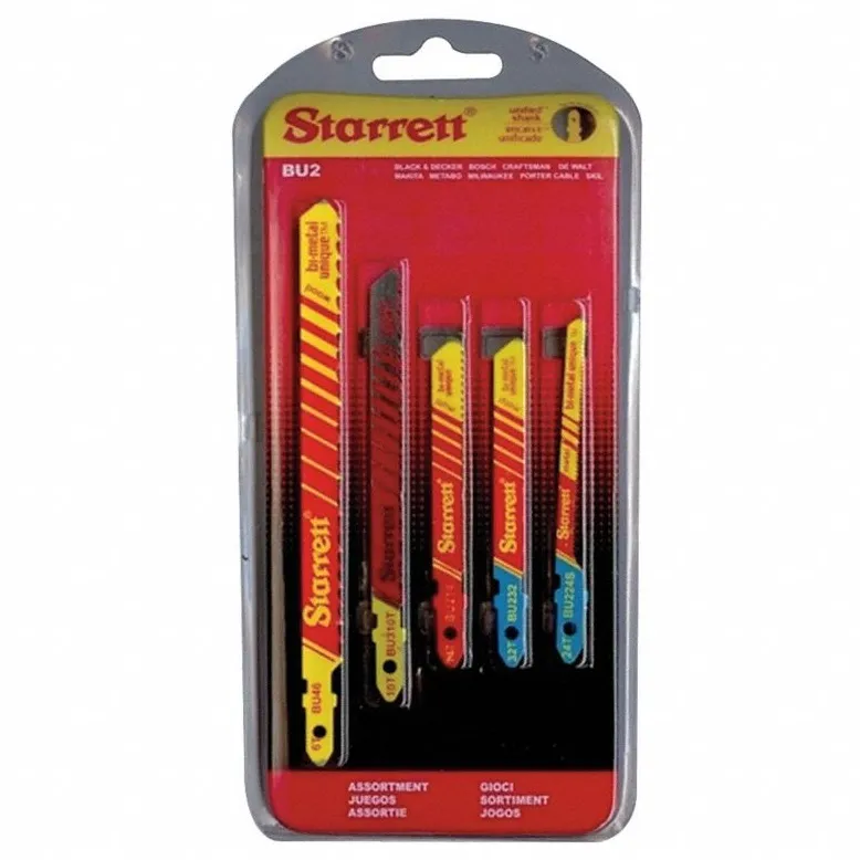 Juego de sierras calar bimetal 5 piezas, resistentes y precisas, para trabajos profesionales y domésticos en Chile.
