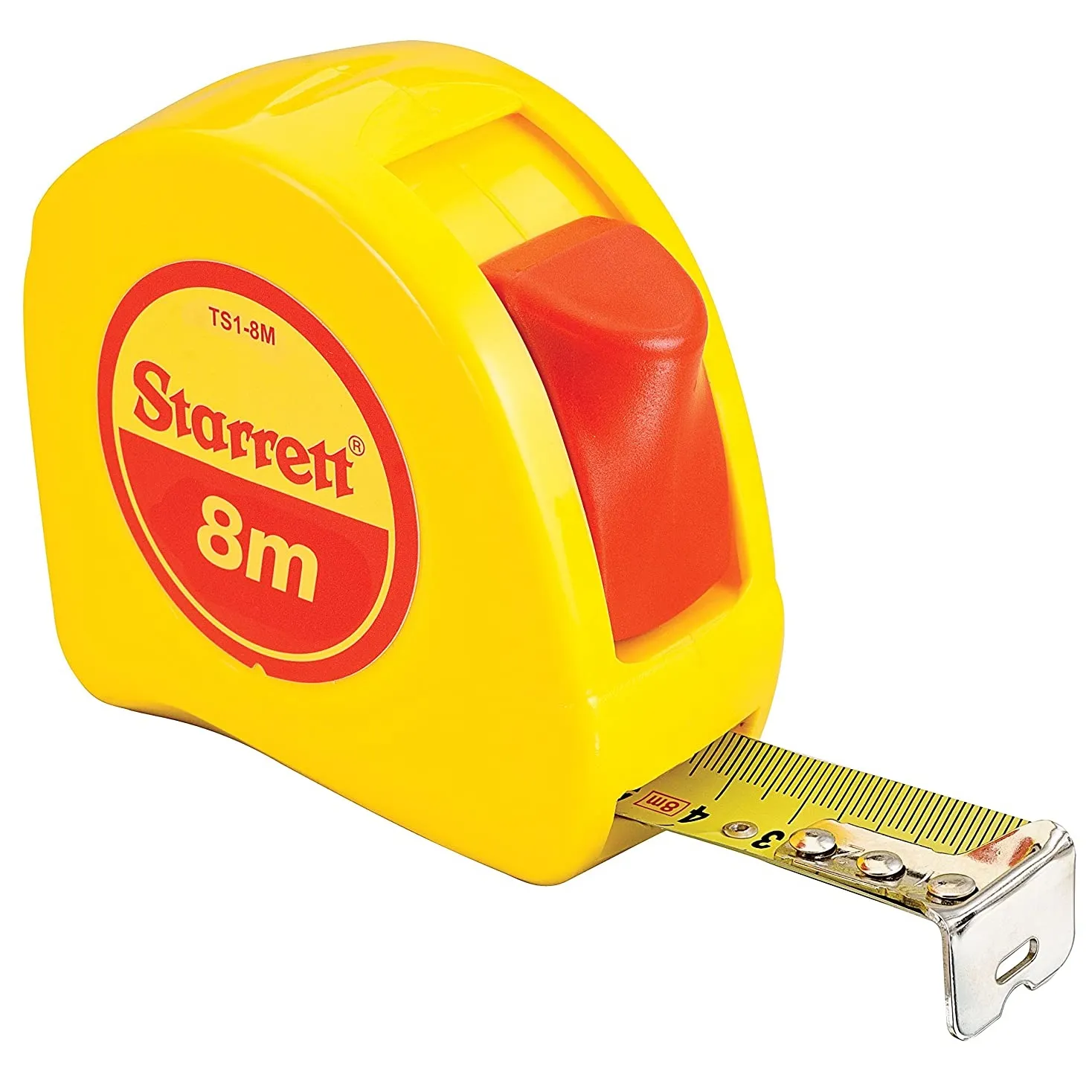 Huincha medir 8 mt x 1" (kts1-8me-s), herramienta precisa y durable para trabajos profesionales y domésticos.