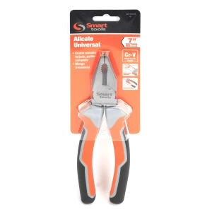 Alicate universal de 7" cr/v, herramienta resistente y versátil para trabajos profesionales y domésticos en ferretería.