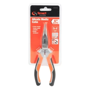Alicate de punta 6" ac, herramienta manual resistente y precisa para trabajos eléctricos y mecánicos.