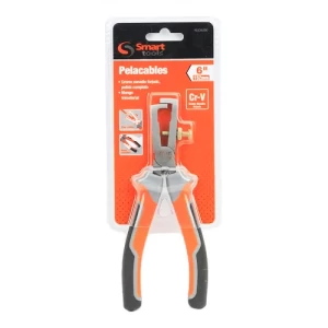 Alicate pelacables de 6" Cr/V, resistente y preciso, ideal para trabajos eléctricos profesionales y domésticos.