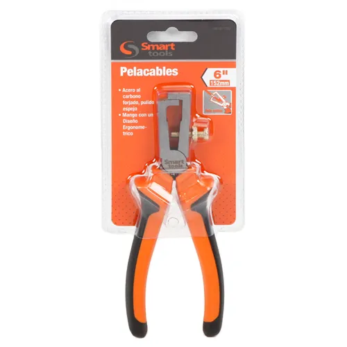 Alicate pelacables de 6", herramienta manual resistente y precisa para trabajos eléctricos en ferretería.