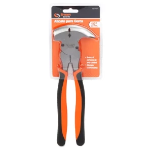 Alicate de 10" acero forjado, resistente y ergonómico para corte y sujeción profesional en ferretería.