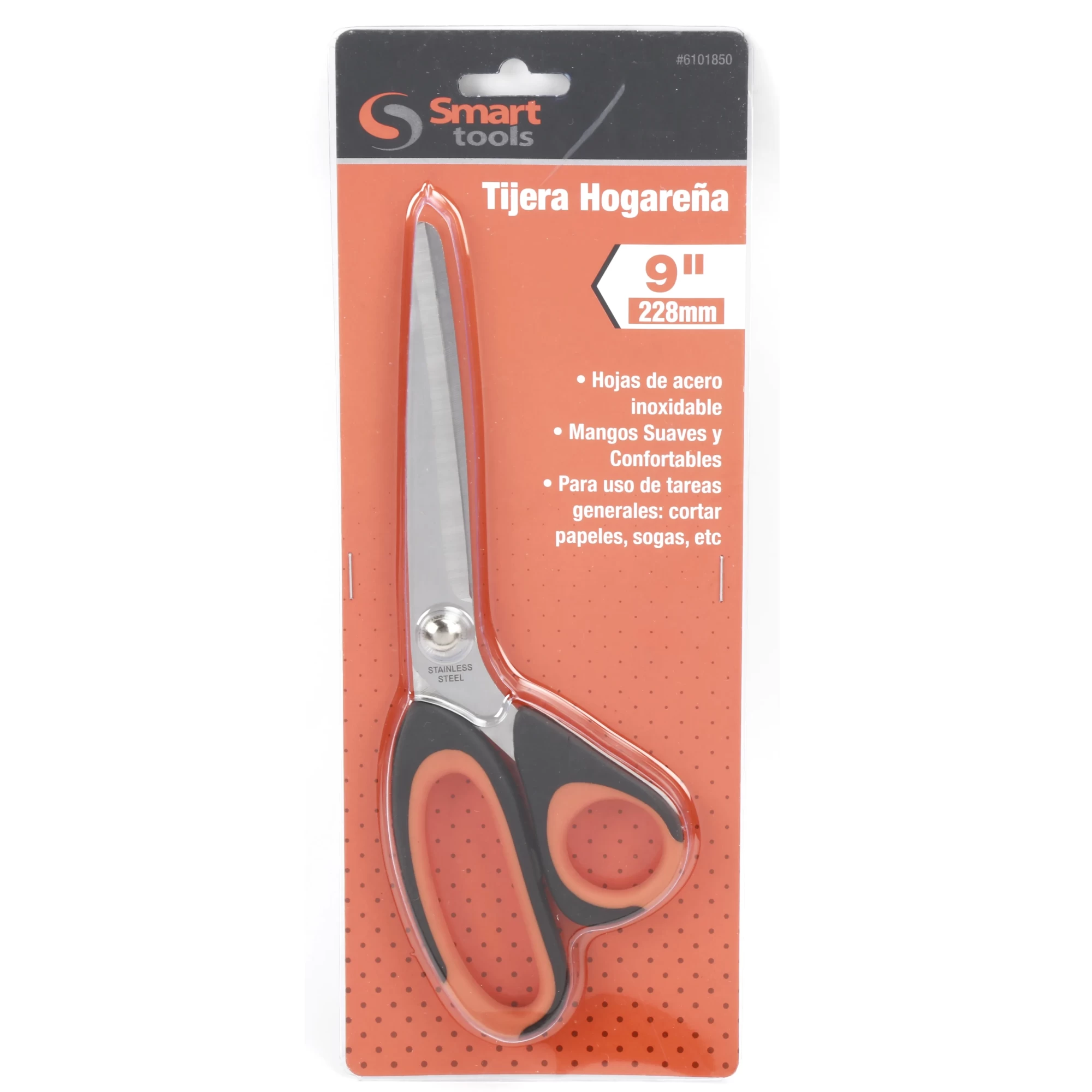 Tijera Multiuso de 9" resistente y versátil, ideal para trabajos precisos en ferretería y hogar.