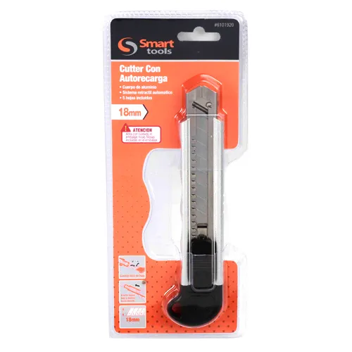 Hojas de repuesto para cartonero de 18 mm, paquete de 10 piezas, ideales para cortes precisos y duraderos en ferretería.