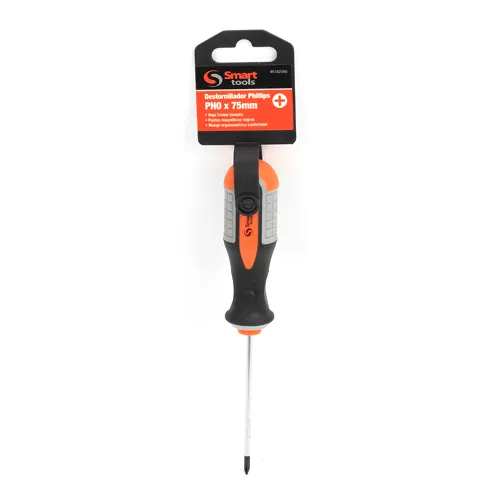 Destornillador Phillips PH1x100mm con mango plástico ergonómico, ideal para trabajos precisos y duraderos en ferretería.