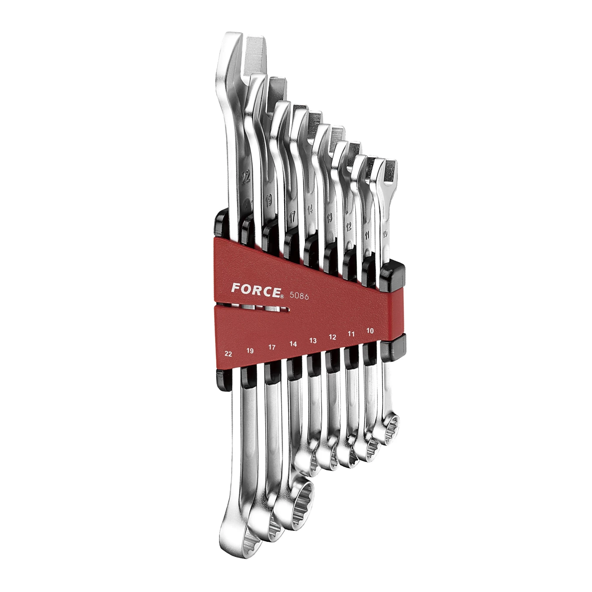 Set de llaves pta.-corona 8 piezas, ideal para mecánica y construcción.