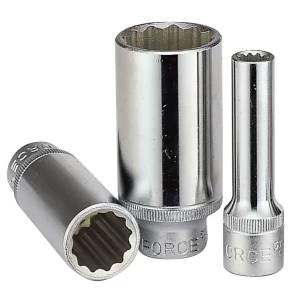 Dado 1/2" 12 mm. poligonal largo, ideal para mecánica y construcción.