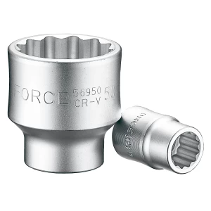 Dado []1" de 65 mm. poligonal, ideal para trabajos precisos y duraderos en ferretería.