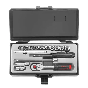 Juego de dados 1/4" 3/16"-9/16" ideal para profesionales y bricolaje.