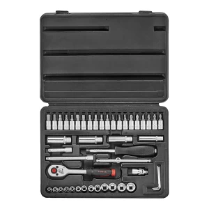 Juego de dados 1/4" 46 pzas. (2461): precisión y durabilidad para todas tus tareas.