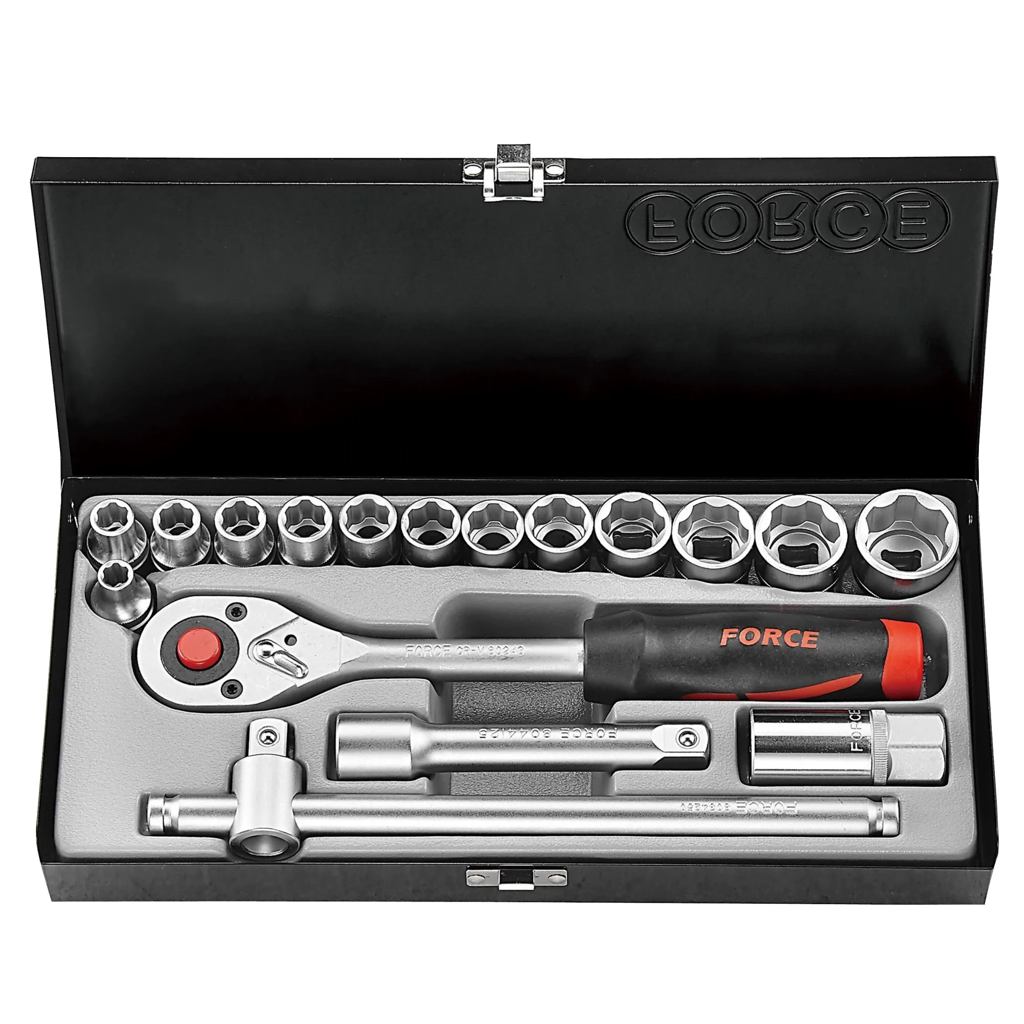 Set de dados 1/2" de 8-26 mm, ideal para uso profesional y bricolaje.