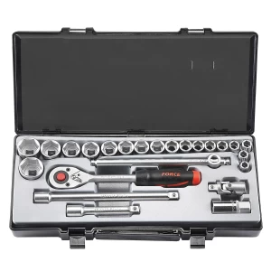 Juego de dados 1/2" (10-32 mm) de alta resistencia, ideal para trabajos mecánicos y de bricolaje.