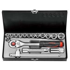 Juego de dados 1/2" de alta calidad, ideal para trabajos profesionales y domésticos.
