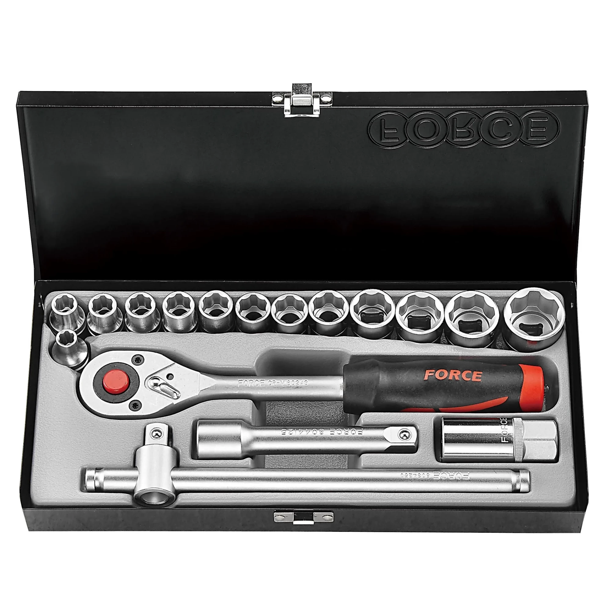Juego de dados 1/2" de alta calidad, ideal para trabajos profesionales y domésticos.