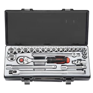 Versátil juego de dados []1/2" 5/16"-1.1/4", duradero y resistente, ideal para profesionales.