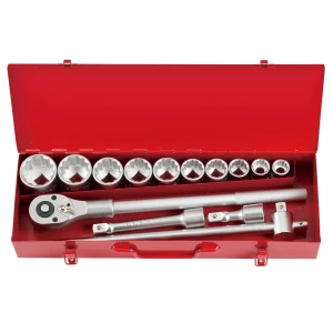 Juego de dados 3/4" 7/8"-2" duradero y preciso, ideal para profesionales y aficionados.