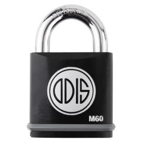 Candado de acero endurecido 60 mm, resistente y seguro para máxima protección.