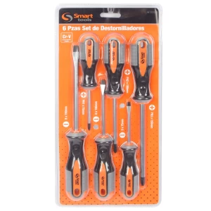 Set de 4 destornilladores ph/pl con mango ergonómico, durable y cómodo para uso profesional y doméstico.