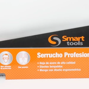 Serrucho carpintero profesional 22" con mango goma: precisión y durabilidad garantizadas.