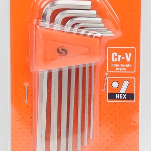Juego de llaves Allen largas, durabilidad y precisión para profesionales eléctricos.