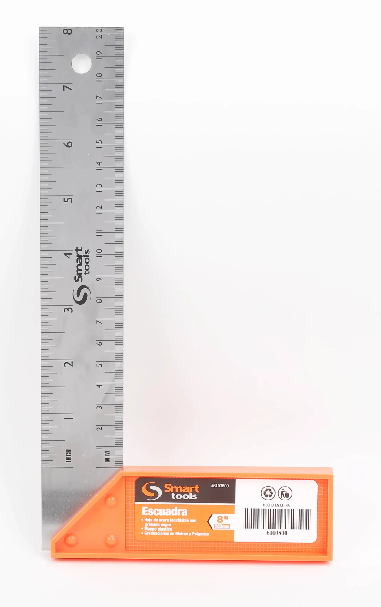 Escuadra Carpintero 12" para mediciones precisas y durabilidad profesional garantizada.
